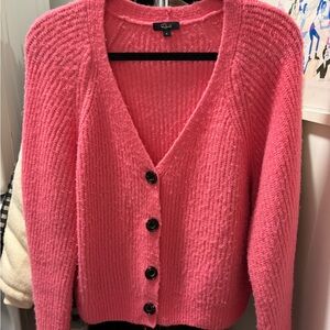 Rails Pink Josie Button-Up Sweater